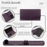 Portfel damski skórzany z RFID fioletowy na prezent Paolo Peruzzi SL-11-VI