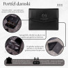 Portfel damski skórzany klasyczny czarny skóra licowa ochrona RFID Paolo Peruzzi T-34-BL