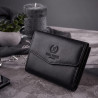 Portfel damski skórzany klasyczny czarny skóra licowa ochrona RFID Paolo Peruzzi T-34-BL