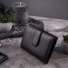 Portfel damski skórzany klasyczny czarny skóra licowa ochrona RFID Paolo Peruzzi T-34-BL