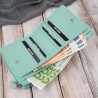 Portfel damski skórzany mały miętowy w orientacji poziomej z RFID Paolo Peruzzi SL-06-MNT