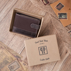 Zestaw upominkowy ZUP-21-BR plecak vintage T-19-BR oraz portfel skórzany T-03-BR