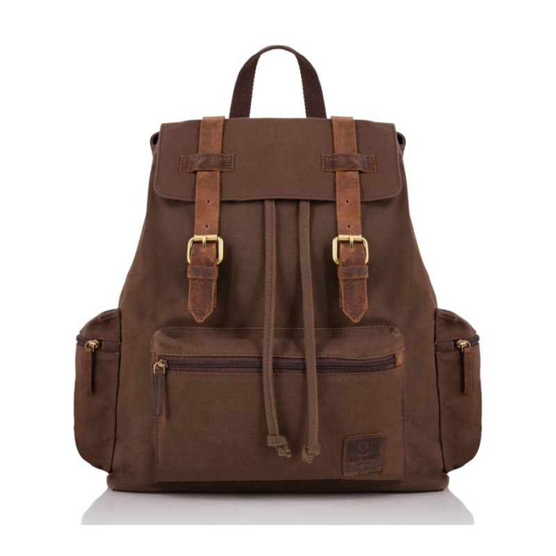 DUŻY MIEJSKI PLECAK DLA MĘŻCZYZNY VINTAGE PAOLO PERUZZI T-24-BR