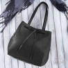 TORBA SHOPPER SKÓRZANA CZARNA DAMSKA NA RAMIĘ PAOLO PERUZZI IN-64-BL