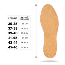 R. 45/46 WKŁADKI SKÓRZANE COMFY LEATHER DELUXE PAOLO PERUZZI 04W4546